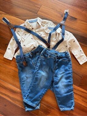 9M OshKosh Jeans and Button Down Shirt Outfit